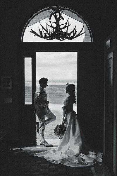 married couple having a moment