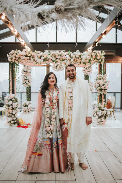 Indian wedding couple after