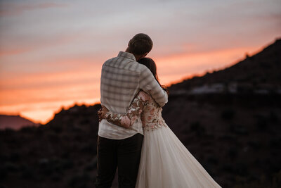 Sunset elopement photo