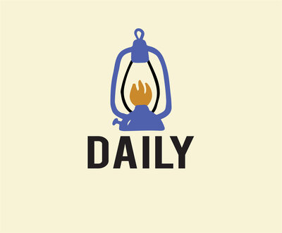 Show thumbnail preview
Illustration of a blue vintage lantern with an orange flame inside. Below, "DAILY" is written in bold black letters. The background is a light cream color, reminiscent of the rustic charm found at Mayo Florida campgrounds.