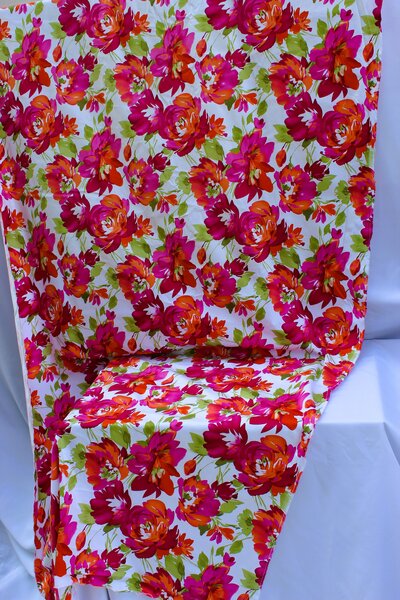 pink and orange fabric
