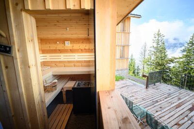 Panoramasauna in der Berglodge