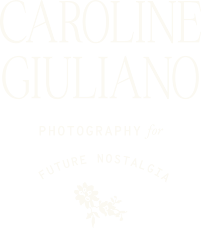 Caroline Giuliano Photography primary logo in white