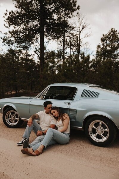Soft Glam makeup for engaged couple in colorado springs, co