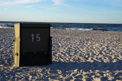 Strandkorb am Strand von Prerow.