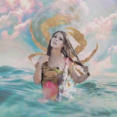 Cancer zodiac collage
