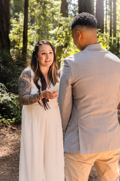 lesbian wedding ceremony two brides exchanging vows