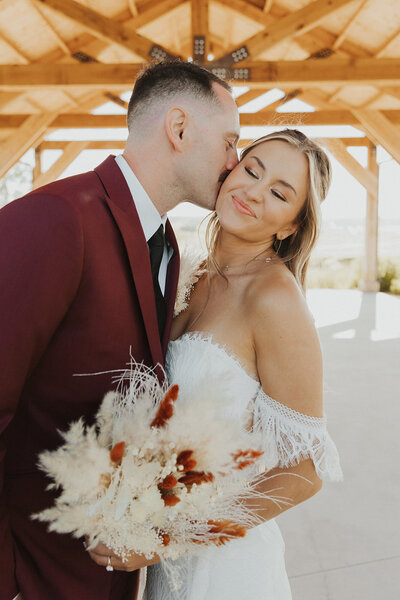 Married Couple at Bonnie Blues Event Venue in Colorado