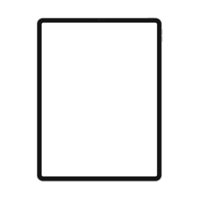 iPad sur fond transparent