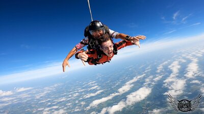 Ohio photographer Aaron Aldhizer, skydives in Northeast Ohio on a sunny morning in August.