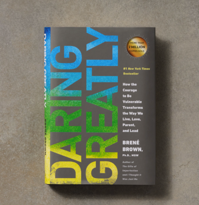 Daring Gratly book sitting on a counter