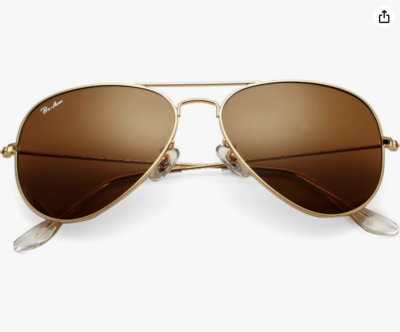 Gold Aviator Sun Glasses