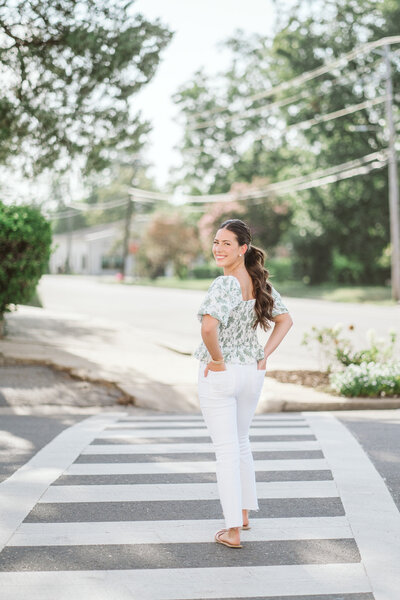 High School Senior portrait taken downtown Tuscaloosa, Alabama