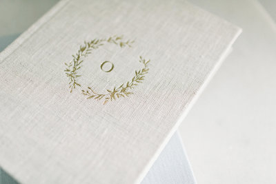 Linen Album Cover with Gold Embossing