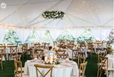 luxury wedding in tent in Florida
