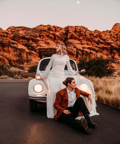 Wedding ceremony in the Utah desert