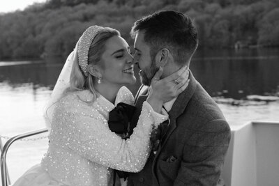 Wedding couple in woodland