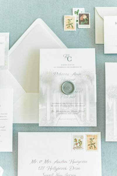 great marsh estate wedding invitation designs by liz theal