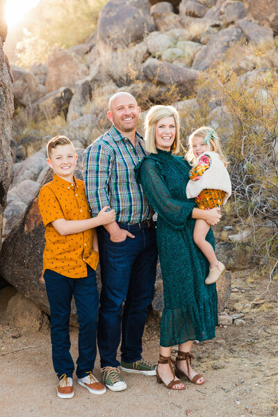 Scottsdale family smiling for photo