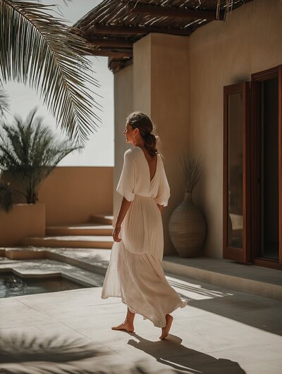 Woman on Sunlit Terraceresize