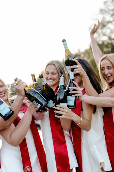 Friends celebrating graduation at the University of Maryland College Park