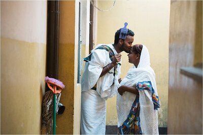 ethiopian family kiss