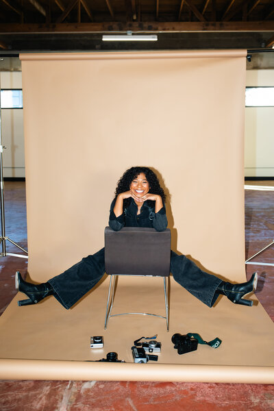 Jazzmin, founder of True Colors Creative, thinking about photography