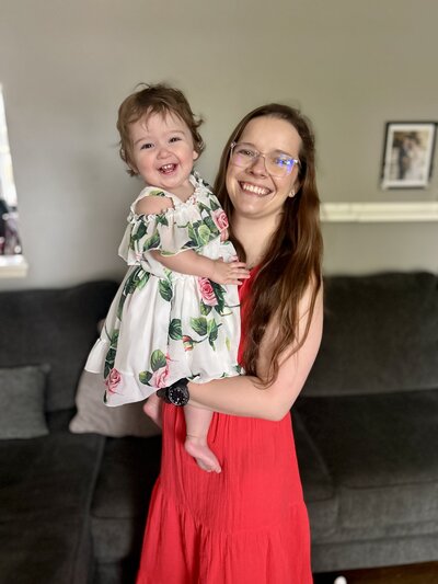 Portrait of Laura, boudoir photographer in Kansas City, and daughter
