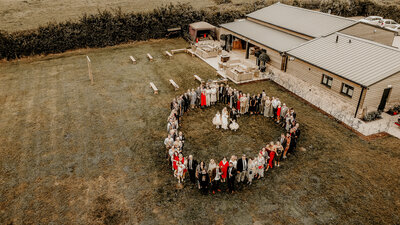 Drone wedding photography