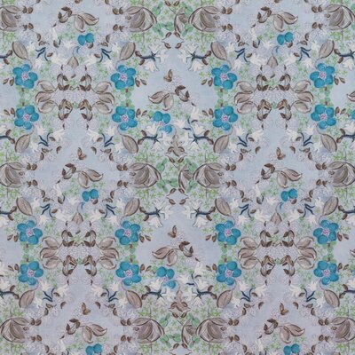 KK Harris Fabric - Bloomsbury Bramble - Blue - Flatlay 150dpi