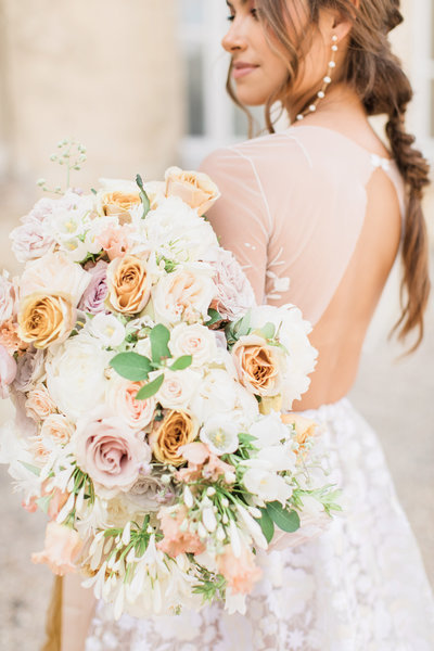 Bride with Fine Art Wedding Bouquet