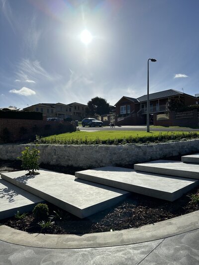 Architectural Concrete Steps for residential home entrance in warrnambool. 