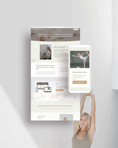 earthy, minimal, and sophisticated brand and web design for wellness coach