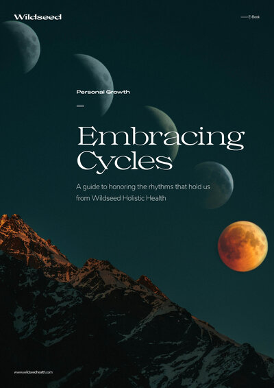 Mock-up of the eBook 'A Guide to Honoring the Rhythms That Hold Us,' inviting you to explore wellness through the natural rhythms of life.
