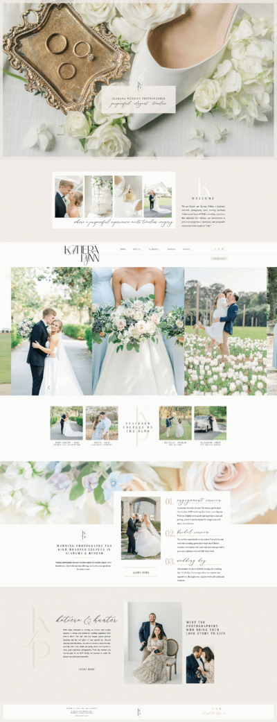 Photographer website design snapshot page