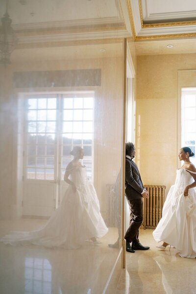 North Carolina wedding photography capturing the bride and groom’s first look.