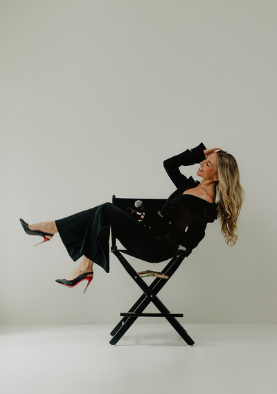 mila from makeup westchester posing during her portrait session
