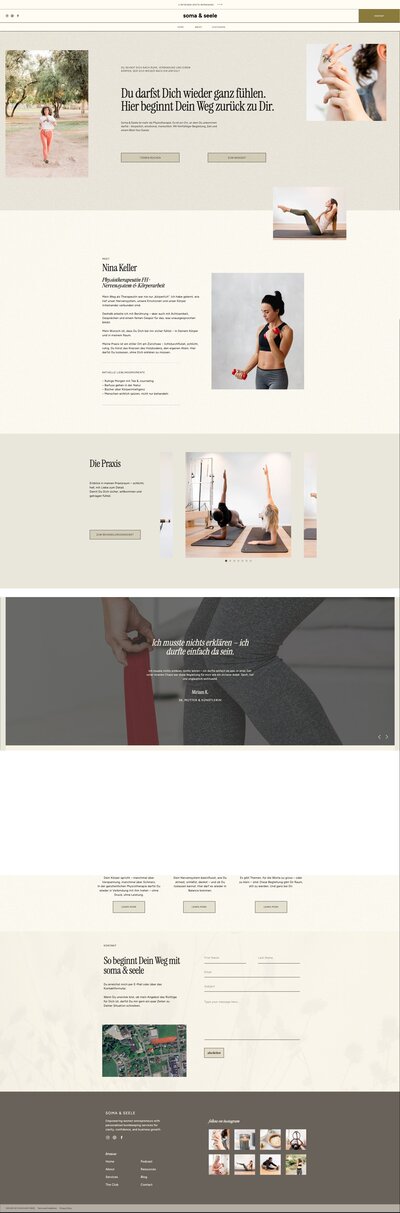 Tablet mit Einseiter Website Design – Webdesign Schweiz für Fitness Landing Page
