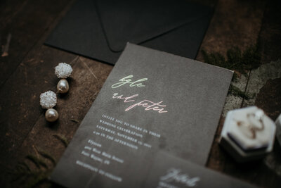 Invitation Suite for a wedding in Downtown Fort Wayne Indiana