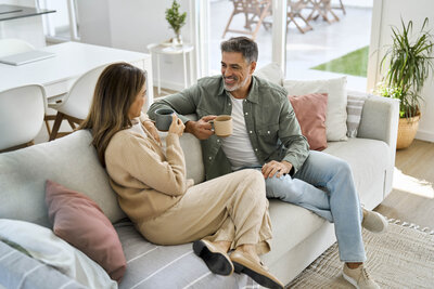 Couple sitting together