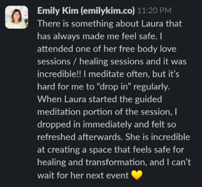 Mindset coaching testimonial