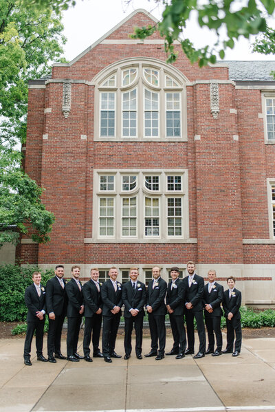 Purdue Memorial Union Wedding groomsmen photography