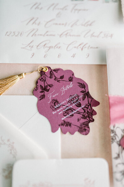 vellum wrap with wax seal and gold flakes