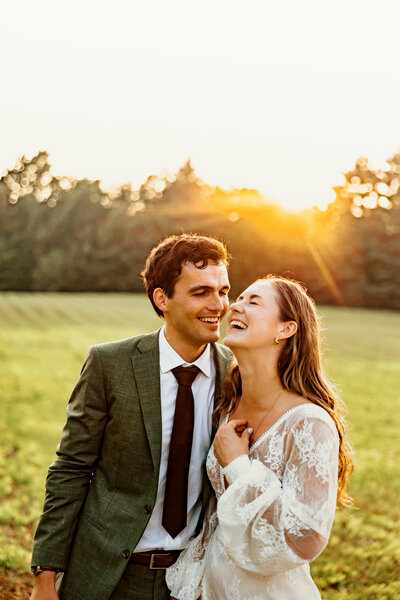Wedding portrait on rocky Maine coast in a creamy dress, Kettle Cove, Cape Elizabeth, Maine