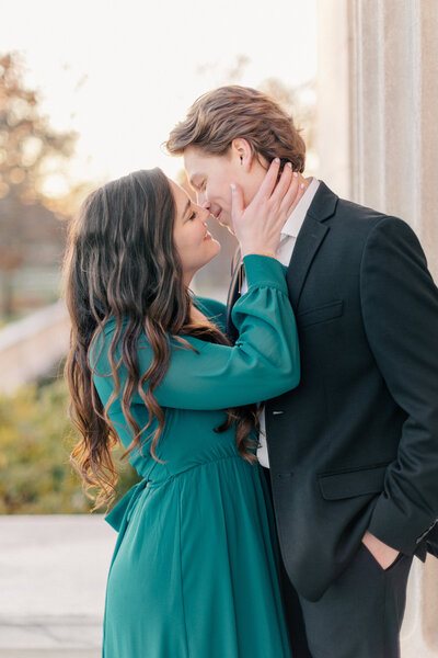 Bride and groom engagement session at Cleveland Museum of Art