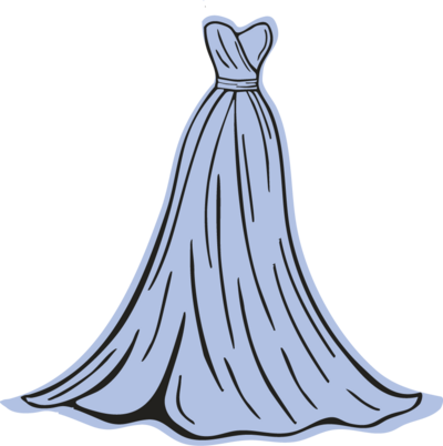 illustration of gown icon