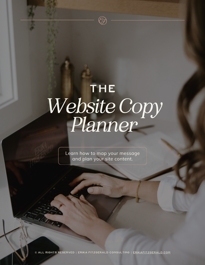 A cover page for The Website Copy Planner PDF