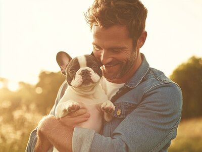 Frenchie in Yellow Jacket