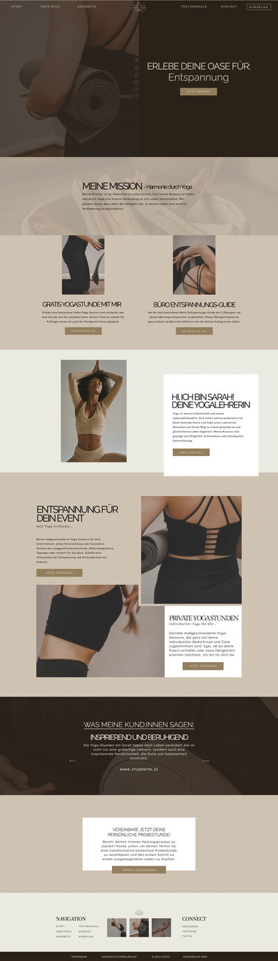 Calm Essence - Website Vorlage