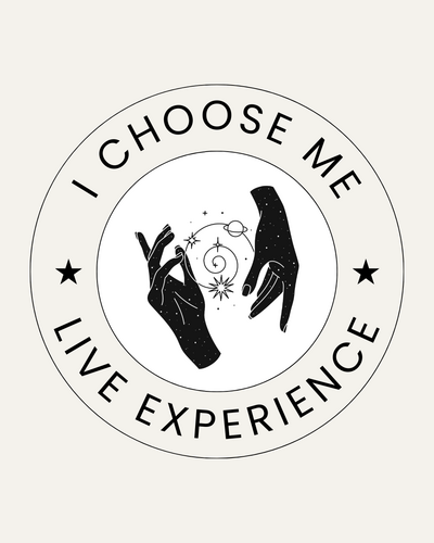 CPTSD Medicine I Choose Me logo featuring two illustrated hands creating a star and orbit pattern in a circular seal